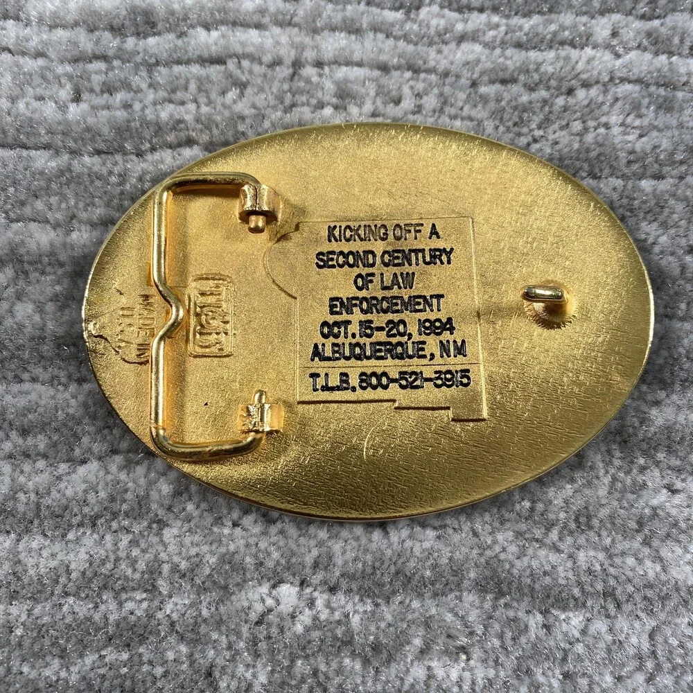 Vintage TLB Belt Buckle Mens One Size Multicolor IACP 1994 Albuquerque NM 90s
